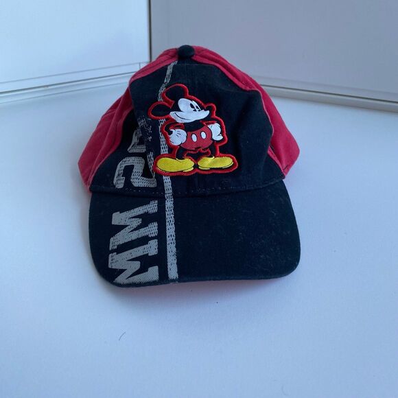 Disney Mickey Mouse 28 Hat Baseball Cap Boys Adjustable Red Black‎ - Picture 1 of 4